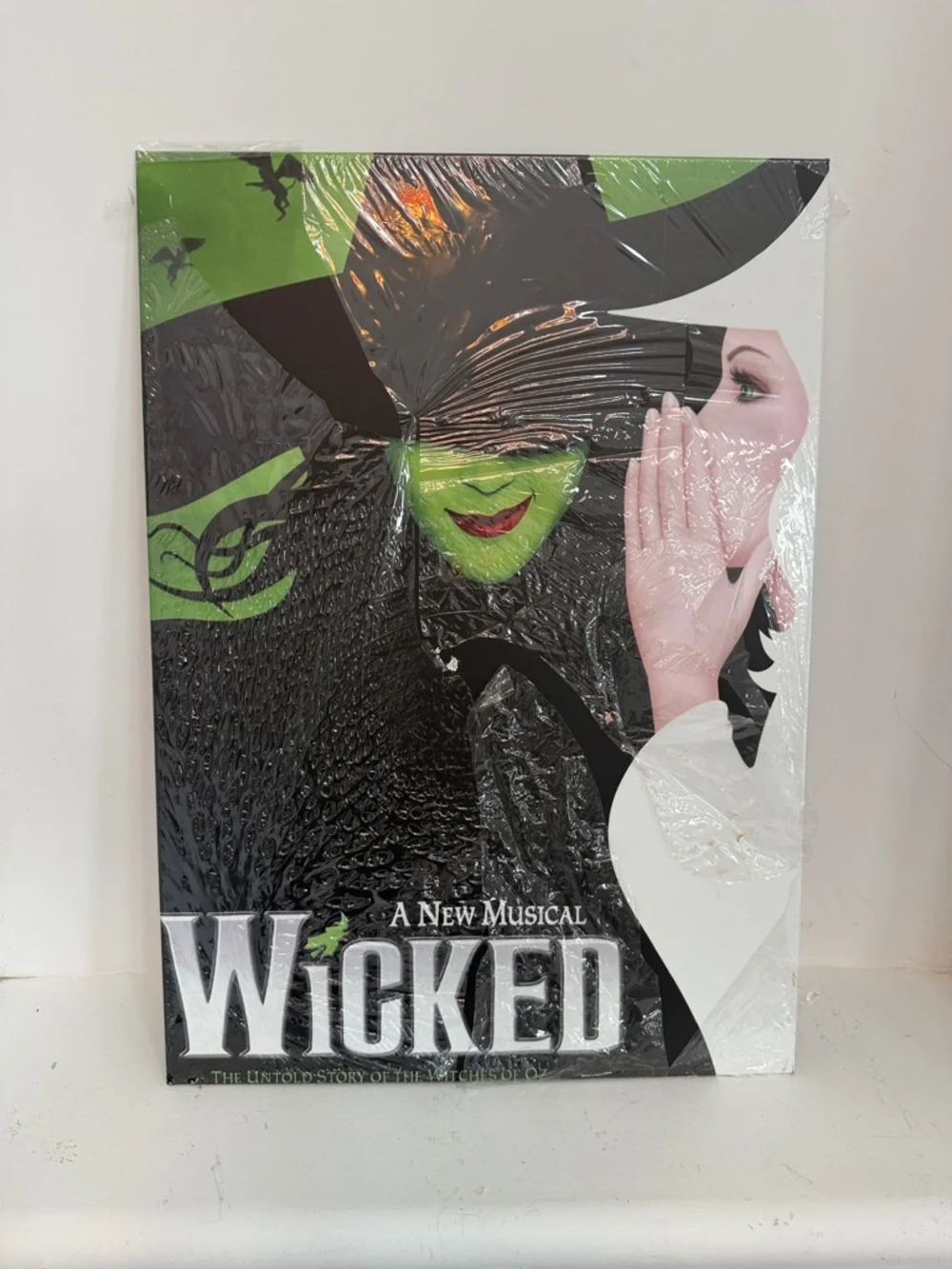 Vintage Inspired Wicked Broadway Musical 2003 Wall Art Poster Green, Black White